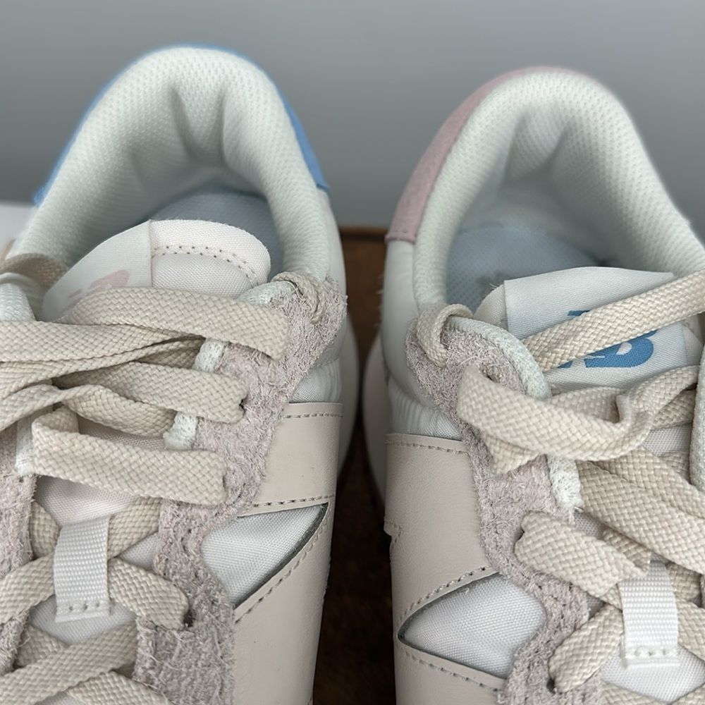 New Balance Shoes Mens 9.5 D 237 White Blue Pink Mismatch Sneakers - Picture 4 of 11